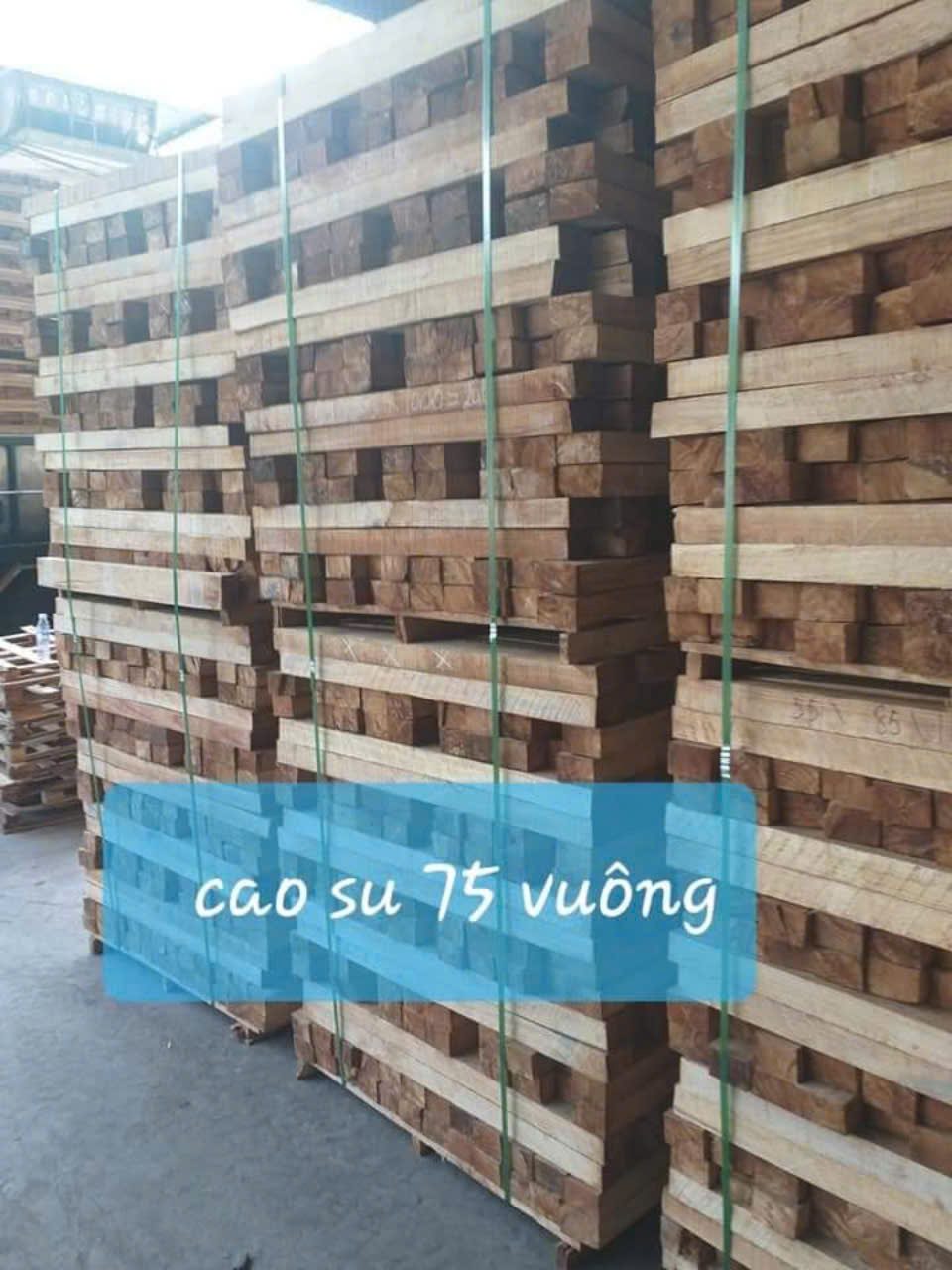 Gỗ cao su 75 vuông